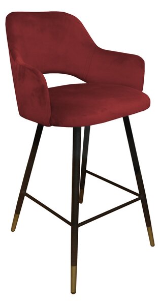 Hoker krzesło barowe Milano podstawa czarna/złota MG31