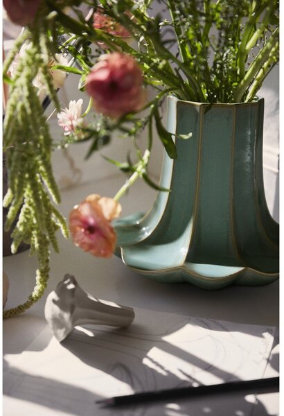 Jasnozielony ceramiczny wazon (wysokość 20,5 cm) Kantarel – Kähler Design