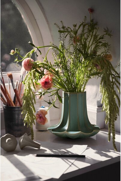 Jasnozielony ceramiczny wazon (wysokość 20,5 cm) Kantarel – Kähler Design