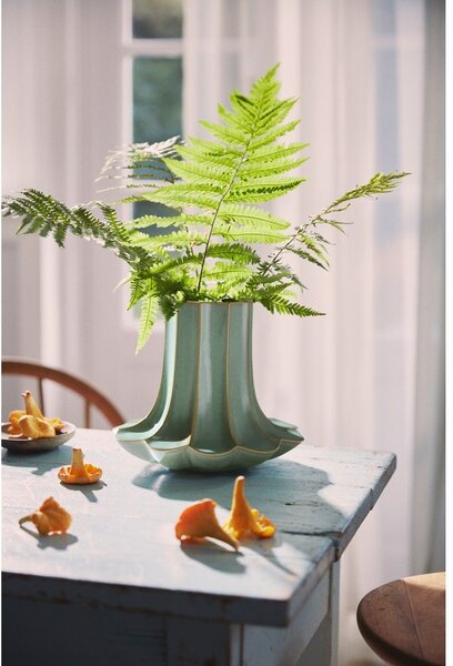 Jasnozielony ceramiczny wazon (wysokość 20,5 cm) Kantarel – Kähler Design