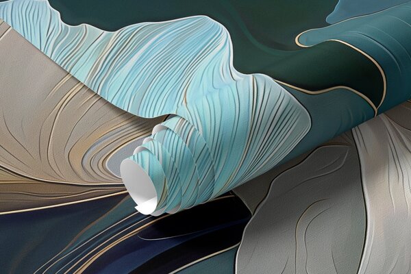 Fototapety Delikatna piwonia o dużej objętości w chłodnej palecie barw, Fototapety Abstrakcja, w09456 : Uwalls.pl