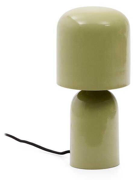 Zielona lampa stołowa z metalowym kloszem (wysokość 28 cm) Monze – Kave Home