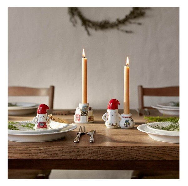 Ceramiczny świecznik ze świątecznym motywem Hammershøi Christmas Father Elf – Kähler Design
