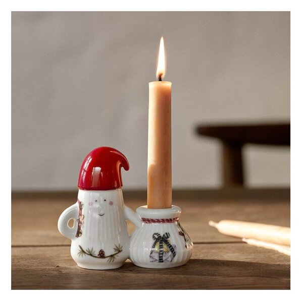 Ceramiczny świecznik ze świątecznym motywem Hammershøi Christmas Father Elf – Kähler Design