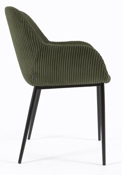 Tapicerowany fotel jadalniany w kolorze khaki Konna – Kave Home