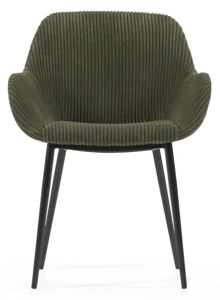 Tapicerowany fotel jadalniany w kolorze khaki Konna – Kave Home