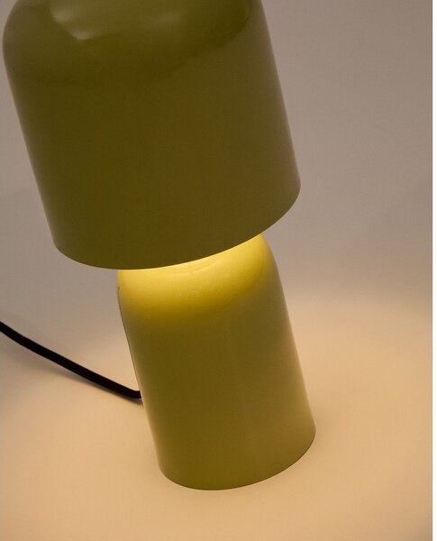 Zielona lampa stołowa z metalowym kloszem (wysokość 28 cm) Monze – Kave Home