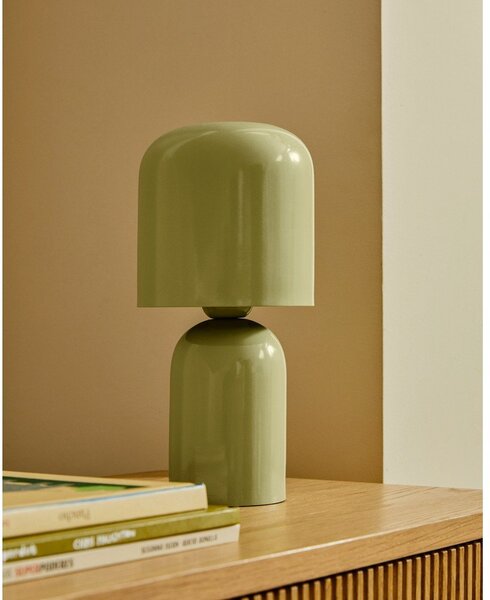 Zielona lampa stołowa z metalowym kloszem (wysokość 28 cm) Monze – Kave Home