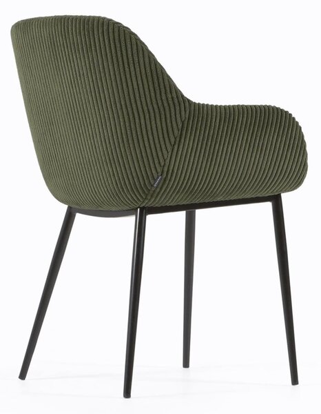 Tapicerowany fotel jadalniany w kolorze khaki Konna – Kave Home