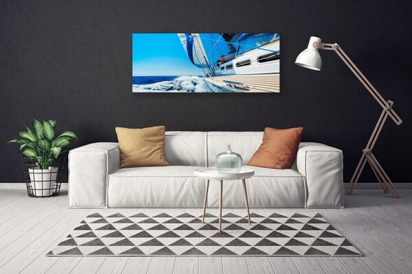 Obraz canvas Samotna Łódź na Falach