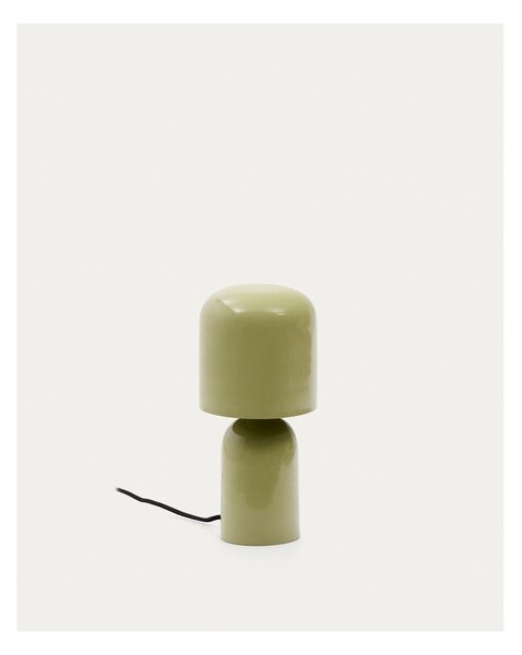 Zielona lampa stołowa z metalowym kloszem (wysokość 28 cm) Monze – Kave Home