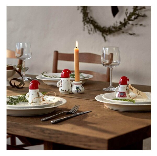 Ceramiczny świecznik ze świątecznym motywem Hammershøi Christmas Father Elf – Kähler Design