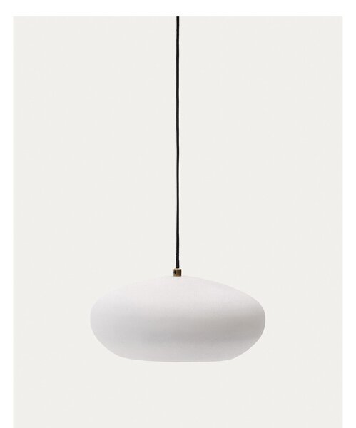 Biała lampa wisząca z metalowym kloszem ø 40 cm Inda – Kave Home