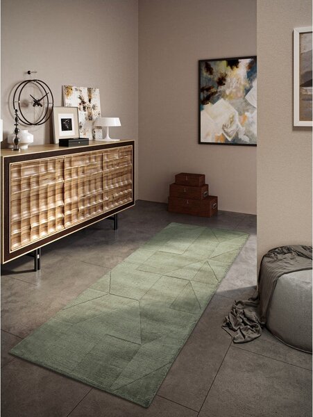 Zielony wełniany chodnik tkany ręcznie 80x250 cm Ursule – Villeroy&Boch
