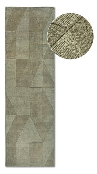 Zielony wełniany chodnik tkany ręcznie 80x250 cm Ursule – Villeroy&Boch