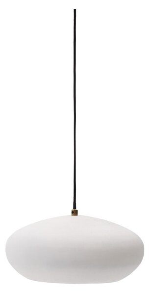 Biała lampa wisząca z metalowym kloszem ø 40 cm Inda – Kave Home