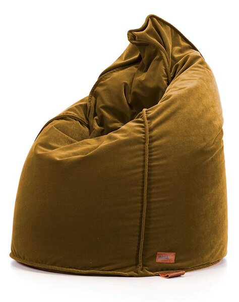 Pufa Sack AllureVelvet – aksamitna pufa sako premium złoty