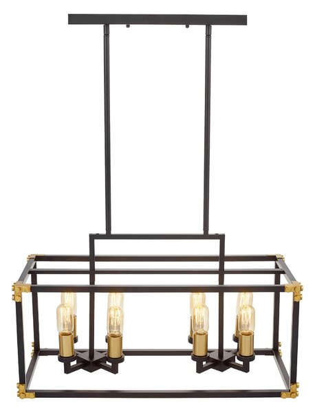 LAMPA WISZĄCA LOFT CZARNO-MOSIĘŻNA WALDORF W8