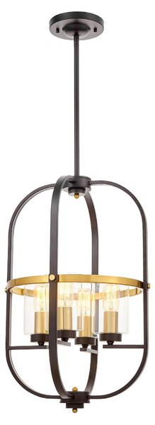 LAMPA WISZĄCA LOFT CZARNO-MOSIĘŻNA MONTEREY W4