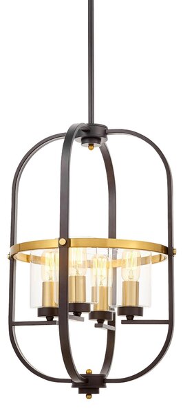 LAMPA WISZĄCA LOFT CZARNO-MOSIĘŻNA MONTEREY W4