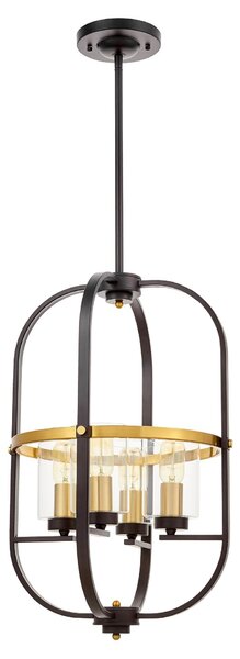 LAMPA WISZĄCA LOFT CZARNO-MOSIĘŻNA MONTEREY W4