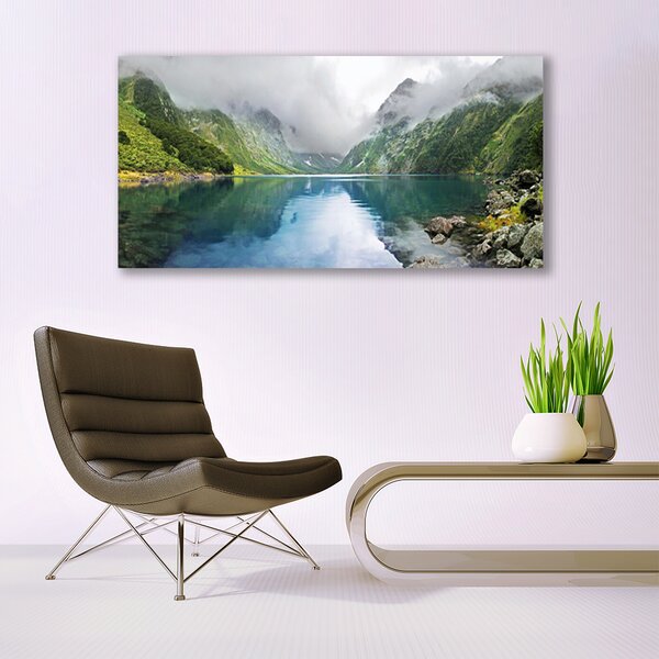 Obraz canvas Odbicie Gór w Jeziorze