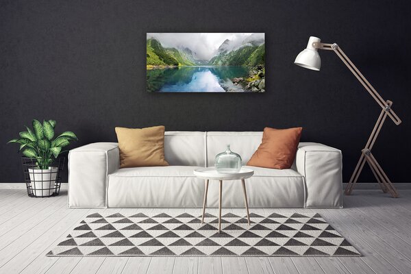 Obraz canvas Odbicie Gór w Jeziorze