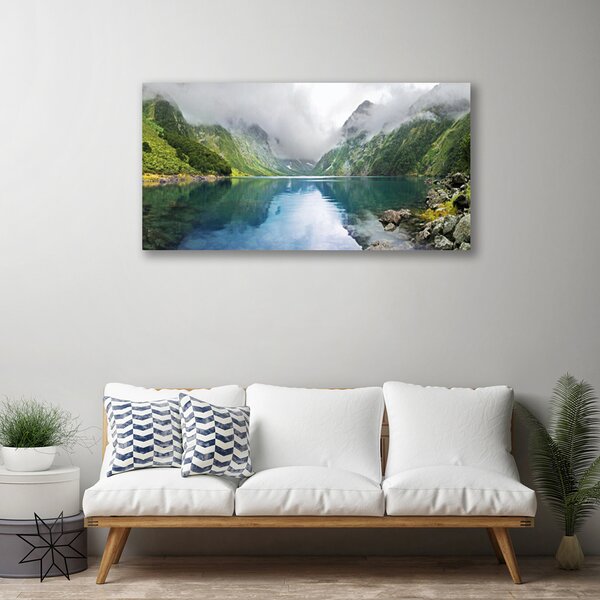 Obraz canvas Odbicie Gór w Jeziorze