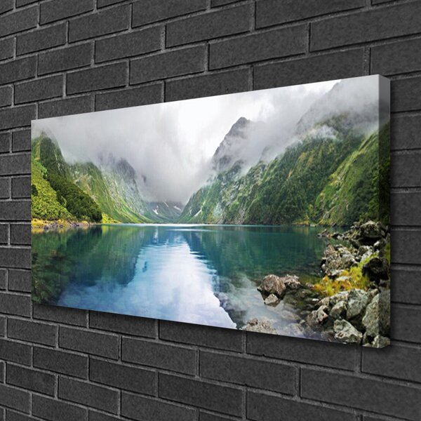 Obraz canvas Odbicie Gór w Jeziorze