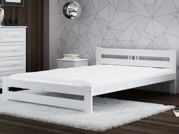 Łóżko ekologiczne drewniane Oliwia 120x200 Białe