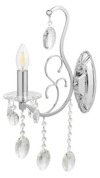 LAMPA ŚCIENNA KINKIET KRYSZTAŁOWY DANIELLA W1