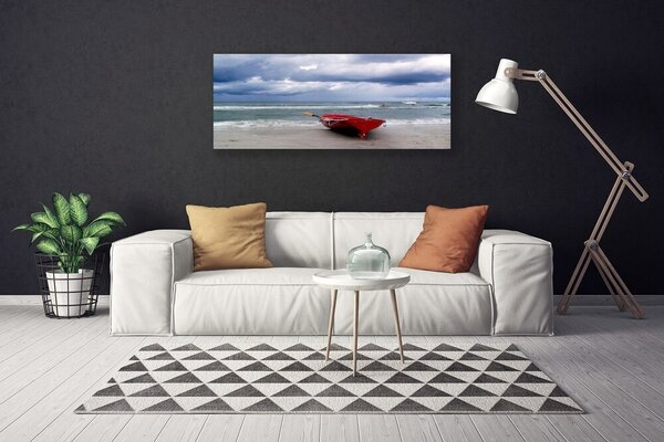 Obraz canvas Łódź na Piaszczystym Brzegu