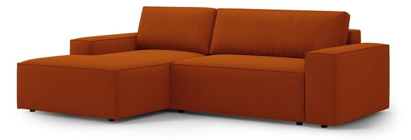 Ceglasty rozkładany narożnik (lewostronny) Jodie – Micadoni Home