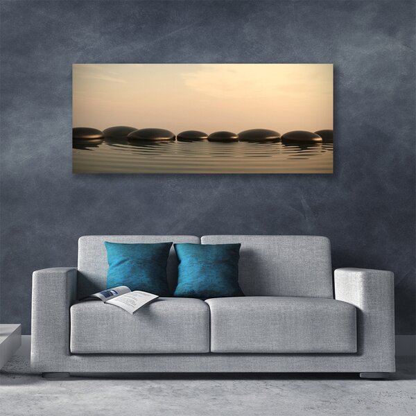 Obraz canvas Refleksy Wody na Kamieniach