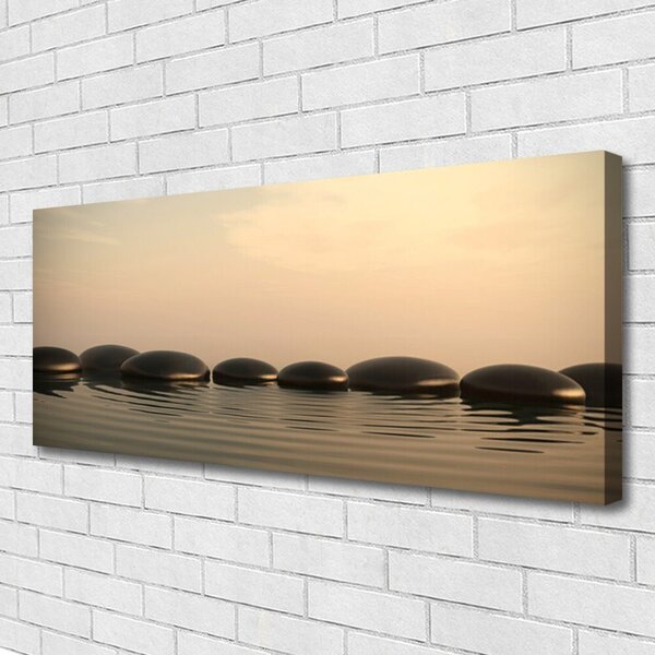 Obraz canvas Refleksy Wody na Kamieniach