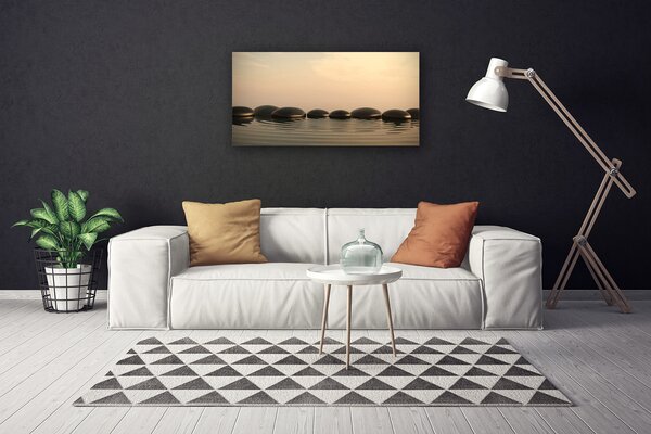 Obraz canvas Refleksy Wody na Kamieniach