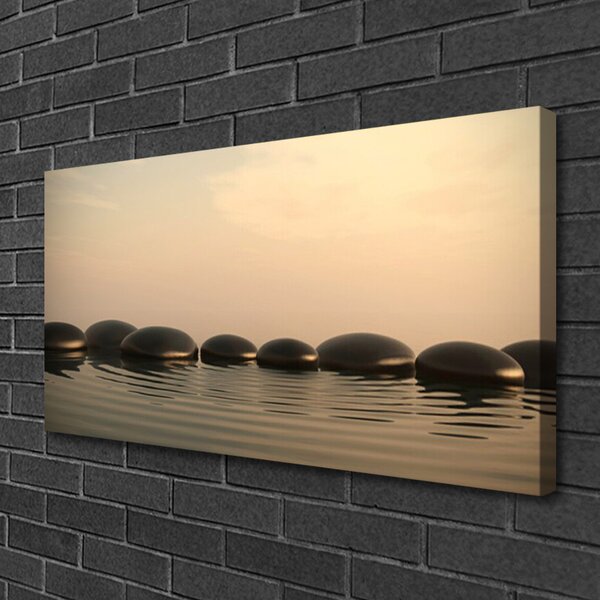 Obraz canvas Refleksy Wody na Kamieniach