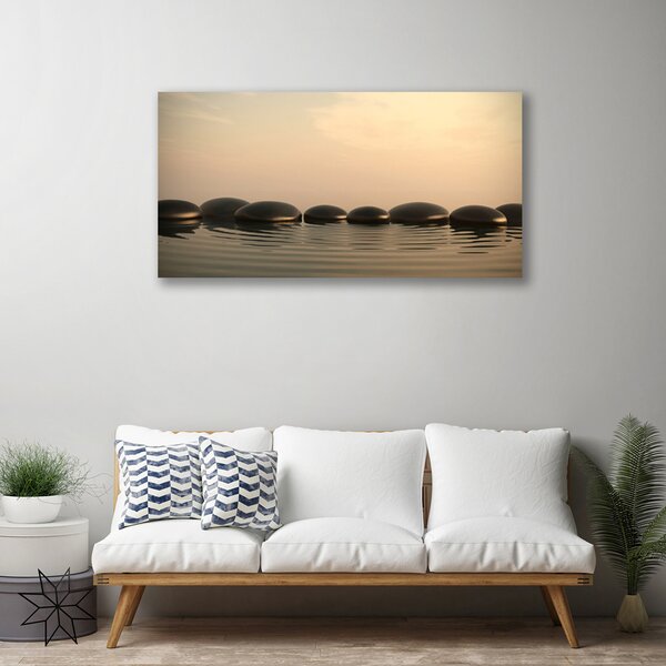Obraz canvas Refleksy Wody na Kamieniach