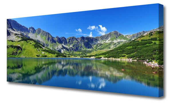 Obraz canvas Spokój Górskiego Jeziora
