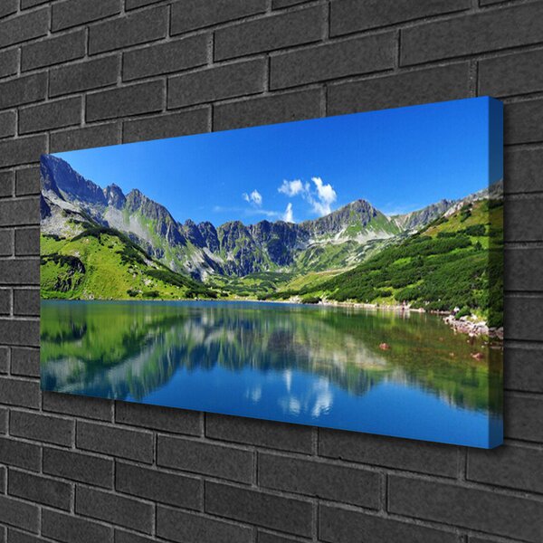 Obraz canvas Spokój Górskiego Jeziora
