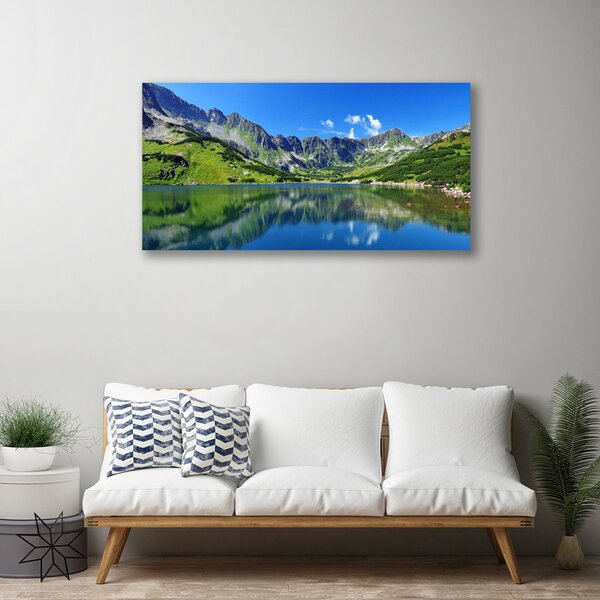 Obraz canvas Spokój Górskiego Jeziora
