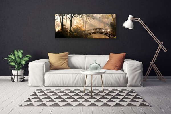 Obraz canvas Drewniany Mostek w Lesie