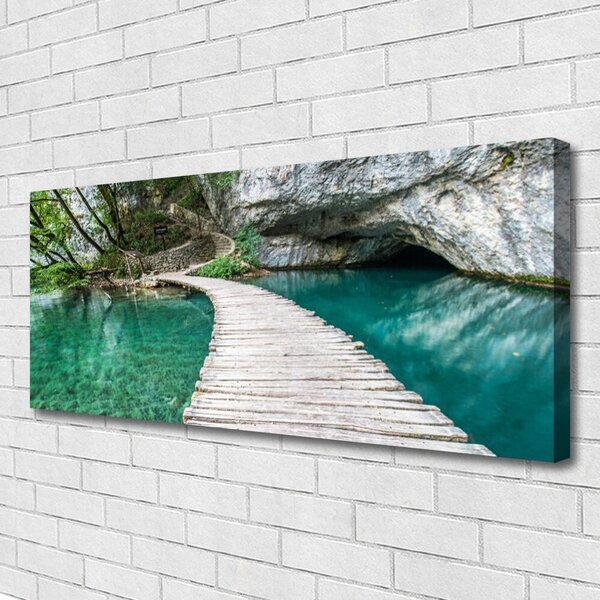 Obraz canvas Most nad Cichym Jeziorem