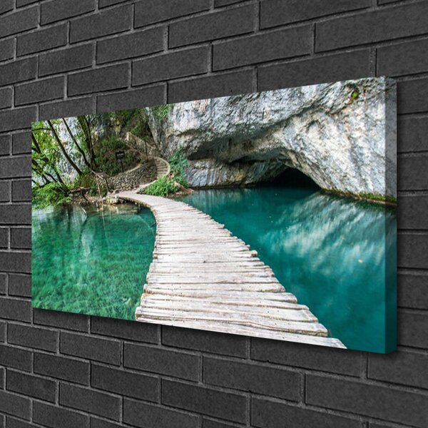 Obraz canvas Most nad Cichym Jeziorem