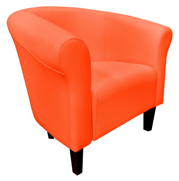 Fotel Milo D20 pomarańczowy nogi 15 venge