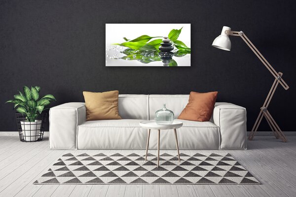 Obraz canvas Duet Kamienia i Liścia