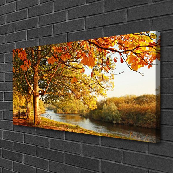 Obraz canvas Drzewo nad Lustrem Jeziora