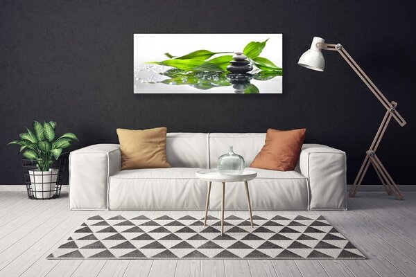 Obraz canvas Duet Kamienia i Liścia