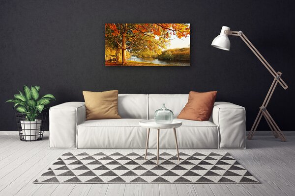 Obraz canvas Drzewo nad Lustrem Jeziora