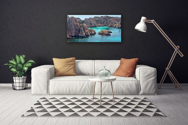 Obraz canvas Piaszczysta Zatoka wśród Skał